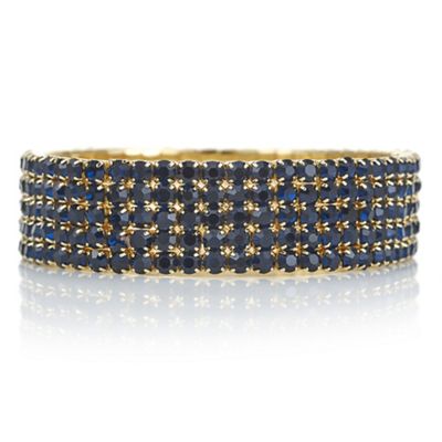 Gold blue crystal diamante bracelet